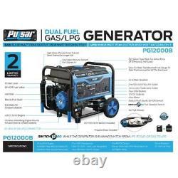 Pulsar 12000/9500-W Dual Gas/Propane Powered Electric Start Portable Generator