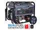 Pulsar 12000 Watt Portable Dual Fuel Propane/gas Generator Electric Start G12kbn