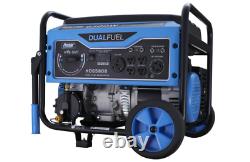 Pulsar 6,580-W Portable RV Ready Dual Fuel Gas Powered Generator with Wheel Kit