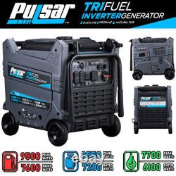 Pulsar 9500W Tri Fuel Gasoline Propane Natural Gas Portable Inverter Generator