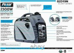 Pulsar G2319N 2,300W Portable Gas-Powered Inverter Generator with USB Outlet NEW