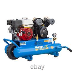 Puma 8 Gallon Gas Powered Air Compressor with Honda Engine Wheel Barrow Style