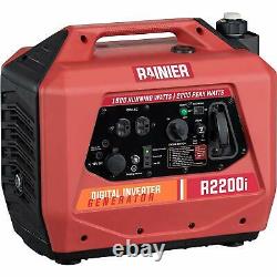 Rainier 2200-Watt Quiet Portable Gas Powered Inverter Generator Home RV Camping