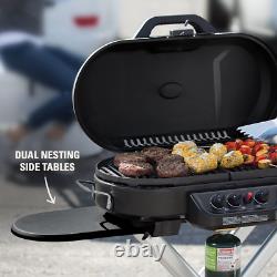 Roadtrip 285 Portable Stand-Up Propane Grill, Gas Grill with 3 Adjustable Burner