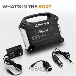 SereneLife Portable Generator 155Wh Power Station, Quiet Gas Free Power Inverter