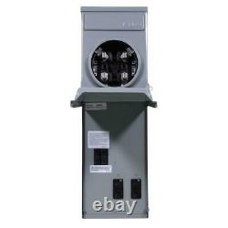 Temporary Power Box 100 Amp Ringless Metered GFCI Top Feed Surface Mounted