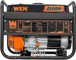 WEN 4,500-Watt Quiet Portable RV Ready Gas Powered Generator Home Backup Camping