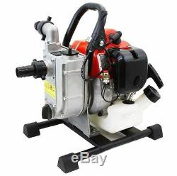 Water Pump Portable Gas Powered 1in Hose Port 33cc 2 Stroke Engine Pull Start