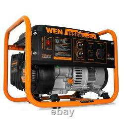 Wen Generator Gas Powered Portable Compact 4 Stroke 98 cc 1550 Watt 1.1 Gal Tank