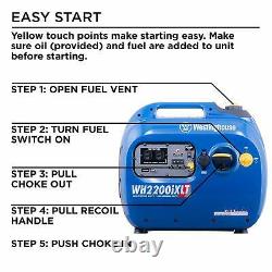 Westinghouse 2,200-W Super Quiet Portable Gas Powered Inverter Generator Home RV