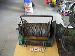 18hp Gas Powered Portable Winch Hydraulique Tugger 1/4 Refurbished Câble