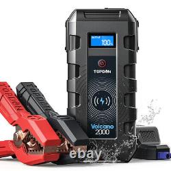 2000amp 12v 10l Gaz /8l Diesel Ultrasafe Lithium Jump Starter Battery Booster Us
