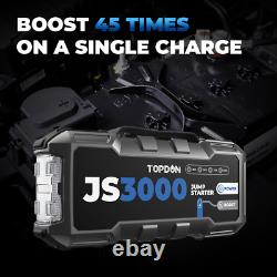 3000a 12v Essence De Voiture Diesel Supersafe Lithium Jump Starter Batterie 24000mah Chargeur