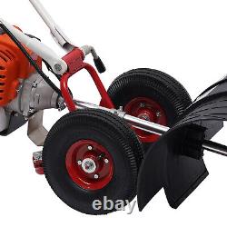 52cc Gas Power Broom Sweeper Walk-behind Driveway Turf Grass Nettoyage Des Neiges Nouveau