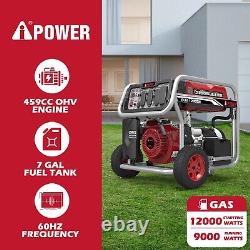 Démarrage Électrique Du Générateur De Gaz Portable A-ipower 12 000 Watts (sua12000f)