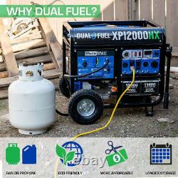 Duromax Xp12000hx 12 000 Watts Générateur Portatif D'alerte Co Au Propane De Gaz Bicarburant