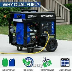 Duromax Xp15000eh Générateur Portable Double Combustible-15000 Watt De Gaz Ou De Propane Alimenté