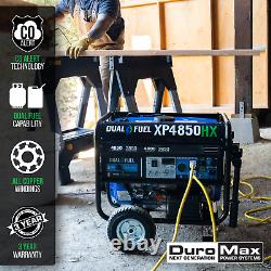 Duromax Xp4850hx 4 850 Watt Générateur Portatif D'alerte Co Au Propane De Gaz Bicarburant