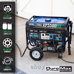 Duromax Xp5500hx 5 500 Watts Générateur Portatif D'alerte Co Au Propane De Gaz Bicarburant