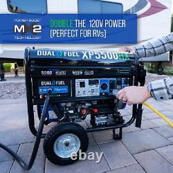 Duromax Xp5500hx 5 500 Watts Générateur Portatif D'alerte Co Au Propane De Gaz Bicarburant