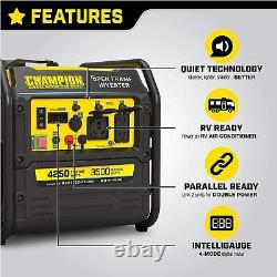 Générateur D'onduleur Alimenté Nouveau Pour 4,250-watt Super Silencieux Portable Rv Ready Gas