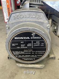 Générateur Honda EG650 à essence portable pour le camping, 650 watts, 120V 12V AC DC Japon.