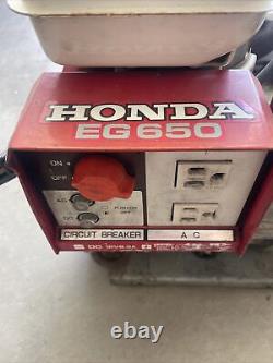 Générateur Honda EG650 à essence portable pour le camping, 650 watts, 120V 12V AC DC Japon.