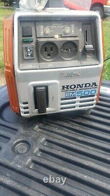 Générateur Portable Honda Em500 Vintage Fabriqué Au Japon 500 Watts Ac / 12vdc Minty