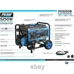 Générateur Portable Pulsar 5,250/4,250-watt Dual Gas/propane Power Recoil Start