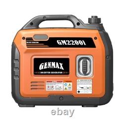 Générateur d'onduleur portable GENMAX 2200W avec moteur à essence ultra-silencieux conforme à l'EPA