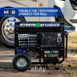 Générateur portable DuroMax XP 12000EH 12 000 watts à double carburant gaz propane