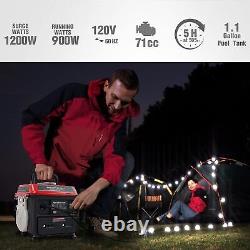 Générateur portable à essence PowerSmart 1 200 W 2 temps, ultra-léger pour la maison et les véhicules récréatifs