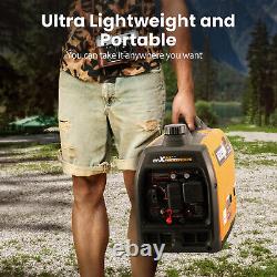 Générateur portable à essence de 3 500 watts pour le camping, les caravanes et la sauvegarde à domicile.