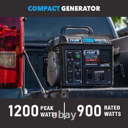 Générateur portable alimenté au gaz à 2 temps de 1200 watts de pointe, 900 watts en fonctionnement - Pulsar