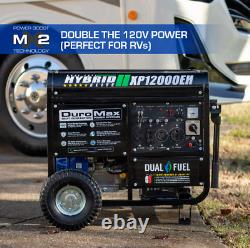 Générateur portable bimoteur à essence et propane DuroMax XP 12000EH de 12 000 watts