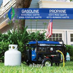 Générateur portable double carburant gaz propane DuroMax XP5500EH de 5 500 watts