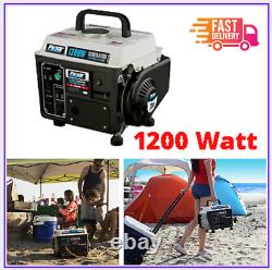 Générateur portable silencieux alimenté au gaz de 1200 watts pour la maison, le camping et les événements sportifs.