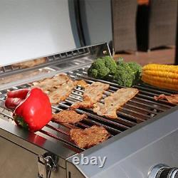 Grill à gaz propane de table pour la cuisine de camping en plein air portable avec couvercle de voyage