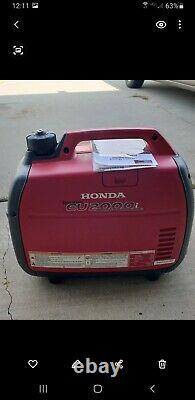 Honda Eu2000i Portable Gas Powered Generator Onduleur Companion Excellent 30amp