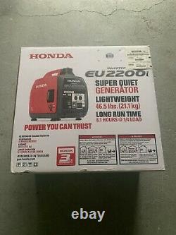 Honda Eu2200i 2200 Watts Super Silencieux Gaz Portable Power Inverter Generator