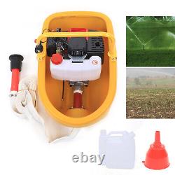 Moteur de pompe à eau portable pour l'irrigation avec tuyau d'eau en toile et alimentation au gaz de qualité.