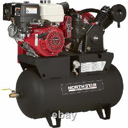Northstar Portable Air Compressor Honda Gx390 Ohv Engine 30gal Réservoir
