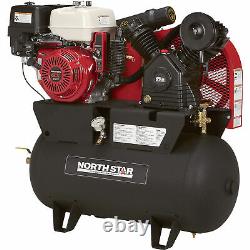 Northstar Portable Air Compressor Honda Gx390 Ohv Engine 30gal Réservoir