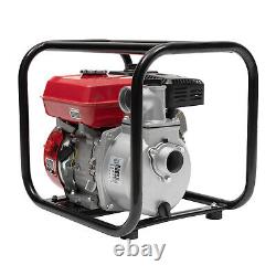 Pompe à eau à essence 4 temps 7,5HP 2 pouces Portable Pompe à eau à haute pression à essence