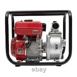 Pompe à eau à essence, 7,5 CV 212CC 2 pompes à eau haute pression portables à essence