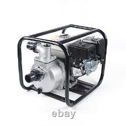 Pompe à eau à essence de 6,5 HP, 2 pouces, portable, semi-évacuation à essence