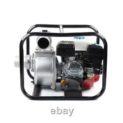 Pompe à eau à essence de 7,5 CV à 4 temps 3 pouces Pompe à eau semi-à déchets portable à essence