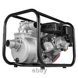 Pompe à eau essence commerciale 2 pouces 210CC 6.5 HP portable alimentée au gaz