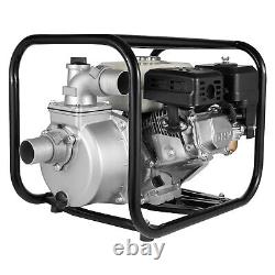 Pompe à eau essence commerciale 2 pouces 210CC 6.5 HP portable alimentée au gaz