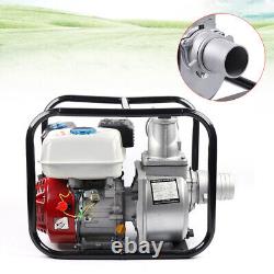Pompe à eau semi-ordures portable à essence de 3 pouces - Pompe à eau à essence de 7,5 CV et 210 CC